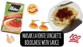 MASAK SPAGHETTI LA FONTE WITH BOLOGNESE SAUCE 4REVIEWTUTORIAL [upl. by Haliled765]