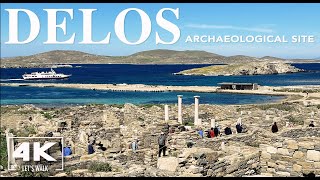 Delos Greek Island Archaeological Site Virtual Walk2022  Greece Walking Tour Travel Guide [upl. by Rutherfurd]