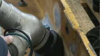 Blasting inner corner with the Airblast 1070 Vacuum blastmachine  Part 1 [upl. by Ayeki103]