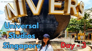 Exploring Universal Studios Singapore Sentosa Island Siloso Beach Bus Services Food rides [upl. by Hueston]