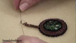 How to Bead Weave a Ladder Stitch Bail [upl. by Eladroc640]