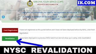 How to Revalidate NYSC  NYSC REVALIDATION  NYSC REVALIDATION WITH MOBILE PHONE 20232024 [upl. by Kcirtapnhoj]