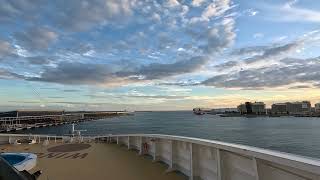 MSC Grandiosa  Departure from Barcelona  auslaufen aus Barcelona  October 2024 [upl. by Vitia]