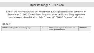 Pensionsrückstellung Rückstellung für Pensionen Abitur Fachabitur BWR FOS  BOS [upl. by Rothschild296]