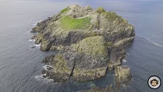 Gulland Rock at Trevose Head Cornwall 4K [upl. by Kho]