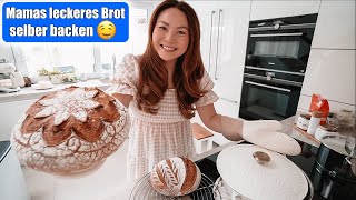 Brot backen für meine Familie 🥰 Homemade Sauerteigbrot Rezept Sourdough selber machen Mamiseelen [upl. by Grand685]