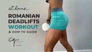 at Home ROMANIAN DEADLIFT  Workout amp How To [upl. by Nnaycart331]