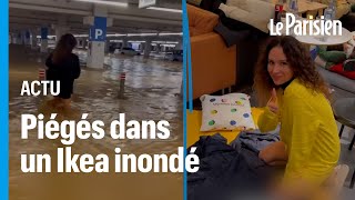 Valence  Ils passent la nuit dans un magasin Ikea inondé [upl. by Huston]