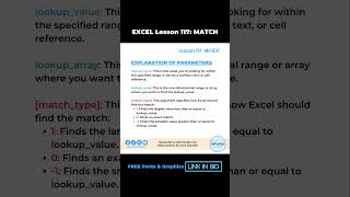 EXCEL Lesson 117 MATCH [upl. by Anotyal890]