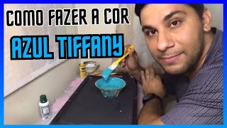 COMO FAZER A COR DE TINTA AZUL TIFFANY COM CORANTE [upl. by Rosane]