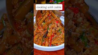 keema Brinjar🍆Recipe shortviralvideocooking with zakia [upl. by Haidebez]