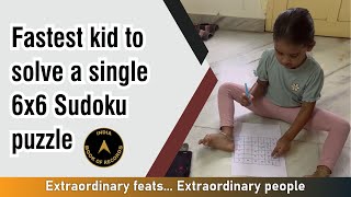 Fastest kid to solve a single 6x6 Sudoku puzzle [upl. by Nealey]