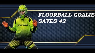 Floorball goalie saves 42 [upl. by Vale]