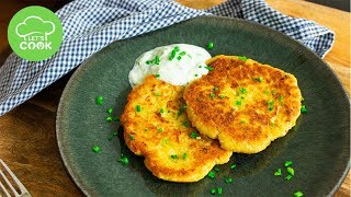 Knusprige Linsenbratlinge mit Tzatziki  Einfaches vegetarisches Rezept [upl. by Lang]