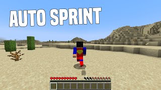 How To Enable Auto Sprint In Minecraft Toggle Sprint  Tutorial [upl. by Yelnoc]