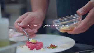 Chef Michael Mina Shows Us How To Construct His Famous Ahi Tuna Tartare [upl. by Myrtice]