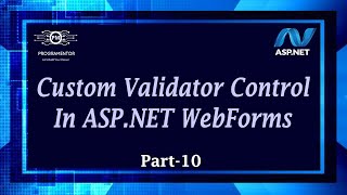 10  Custom Validator Control In ASPNET Web forms  Form Validation  ASPNET WebForms HindiUrdu [upl. by Elder]