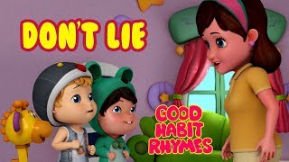 Dont Lie  Always Tell the Truth  Good Habit Songs for Children  Infobells [upl. by Ymmas]