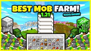 BEST MOB XP FARM EVER VERY FAST In Minecraft Bedrock 121 [upl. by Bilac]