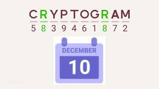 Cryptogram Daily Challenge December 10 2024  Welcome to Rovaniemi Answers [upl. by Kalagher]