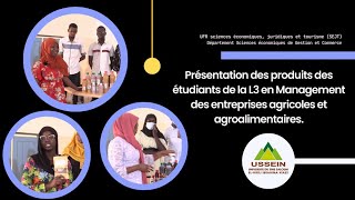 Présentation des étudiants de L3 Management des Entreprises agricoles et agroalimentaires à Fatick [upl. by Ak]