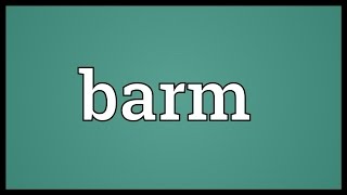 Barm Meaning [upl. by Annahsed954]