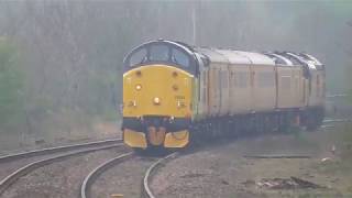 1080p Class 37 Test Train at Shirebrook 080419 [upl. by Crescen943]