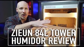 Zieun 84L Electric Tower Humidor Review [upl. by Lalad546]