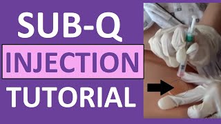 How to Give a Subq Subcutaneous Injection Shot [upl. by Eznyl]