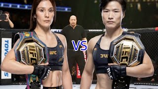 UFC：Zhang Weili VS Alexa Grasso Zhang Weili violently injured her opponent and won the championship [upl. by Noreh]