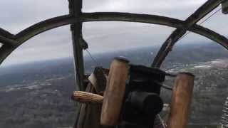 Climbing into the gunners seat of a B25 Bomber [upl. by Nosneb511]