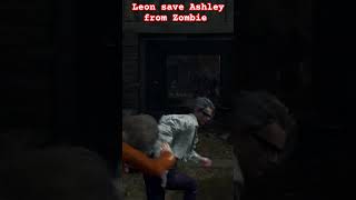 Leon Saves Ashley from Zombie in Resident evil 4 Remake re4remakegameplay [upl. by Nannah277]