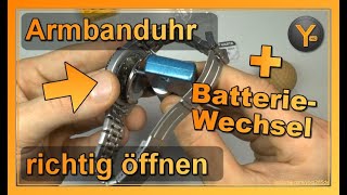 Armbanduhr richtig öffnen  Batterien wechseln [upl. by Hux]