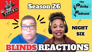 NBCs The Voice Season 26 The Blinds Night Six REACTIONS [upl. by Sakiv]