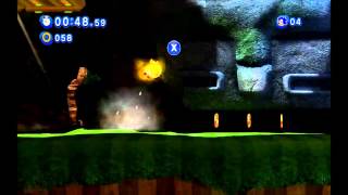 Sonic Generations Green Hill Under 1 Minute Classic Super Sonic [upl. by Liw180]