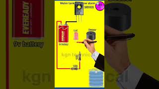 Water tank over flow alarm ⏰  circuit diagram  shorts [upl. by Adiaroz]