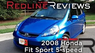 2008 Honda Fit Sport 5speed Review Walkaround Exhaust amp Test Drive [upl. by Grover]