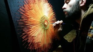 Mandala String Art Making of HOLY GLORY [upl. by Knutson]