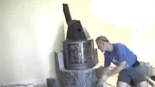 Tulikivi Hetta Time Lapse  Masonry Heater Design House [upl. by Yssirc]