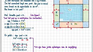 2vwo 76  Kwadratische vergelijkingen toepassen [upl. by Enaled]