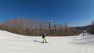 Snowboarding in Killington Vermont First Run of the day [upl. by Ailasor]