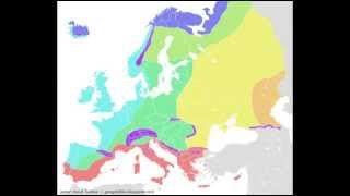 Animații Geografie BAC Tipurile de climă din Europa [upl. by Carvey]