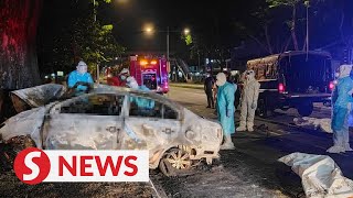 Three killed in Penang car crash [upl. by Hirsch]