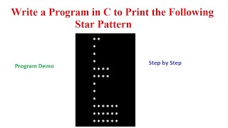 Write a Program in C to Print the Following Star Pattern  Star Pattern  C for Beginners [upl. by Leslee]