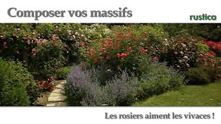 Créer un massif de rosiers et de vivace [upl. by Eimmis183]