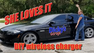 Wireless BMW cell phone holdercharger installed [upl. by Normand]