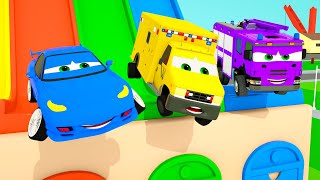 Wheel on the bus  🚒 🚓 🚑 colorful balls   Nursery Rhymes [upl. by Mcgaw]