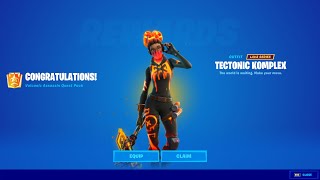 How to Get FREE Tectonic Komplex Skin in Fortnite All Volcanic Assassin Pack Quests [upl. by Ortiz]