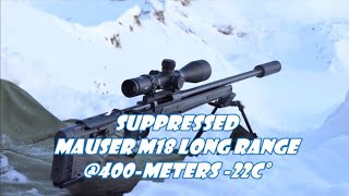 Suppressed Mauser M18 Long Range 308win at 400meters💥 [upl. by Kinata265]