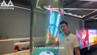 you know how to install a transparent led film displayleddisplay ledscreen shorts shortvideo [upl. by Cristy124]